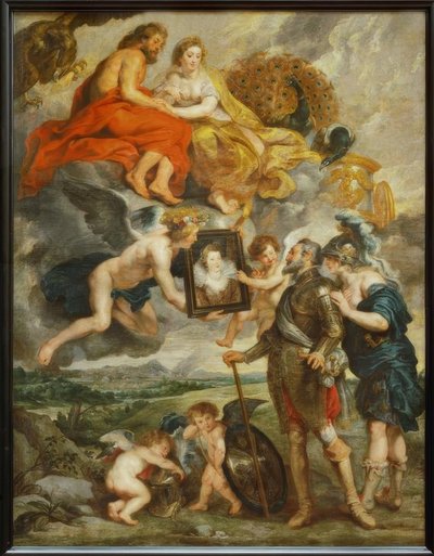 Hendrik IV ontvangt het portret van Maria de